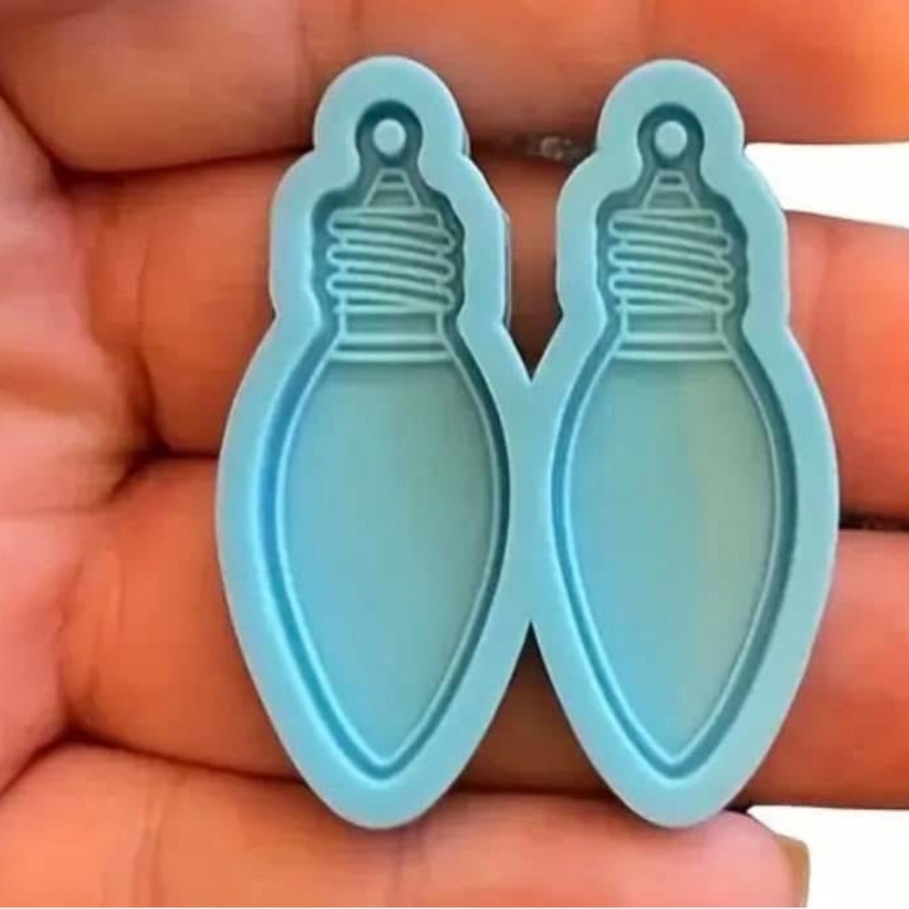 Holiday Christmas bulb earring Silicone Mold for Crafting